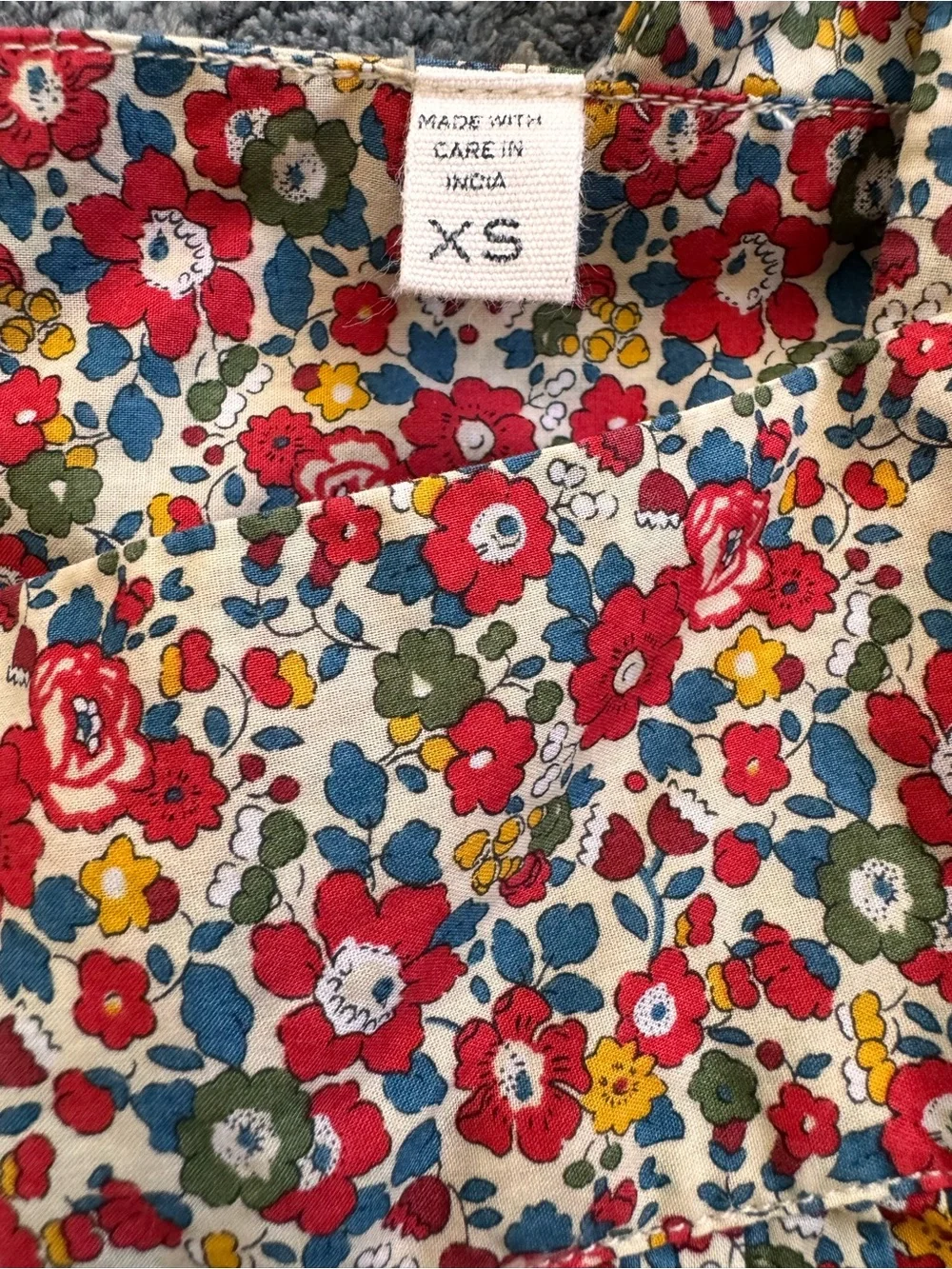 DÔEN x Liberty Skyla Betsy Ann Floral Puff Sleeve Square Neck Top XS